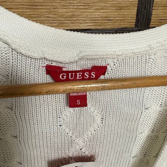 Guess Aria White Cable-Knit Dress Size Small - Picture 11 of 12